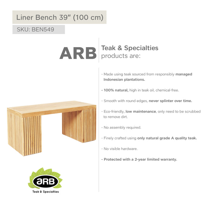 ARB Teak Bench Liner 39"