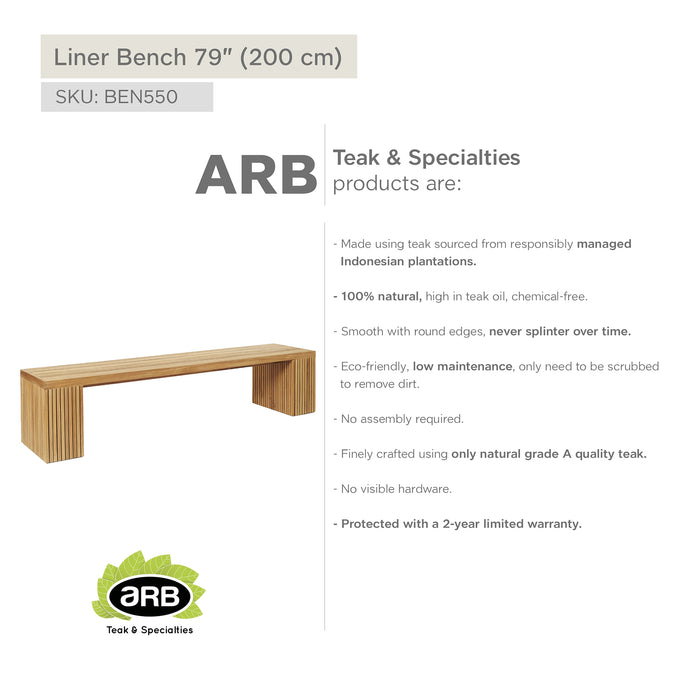 ARB Teak Bench Liner 79"