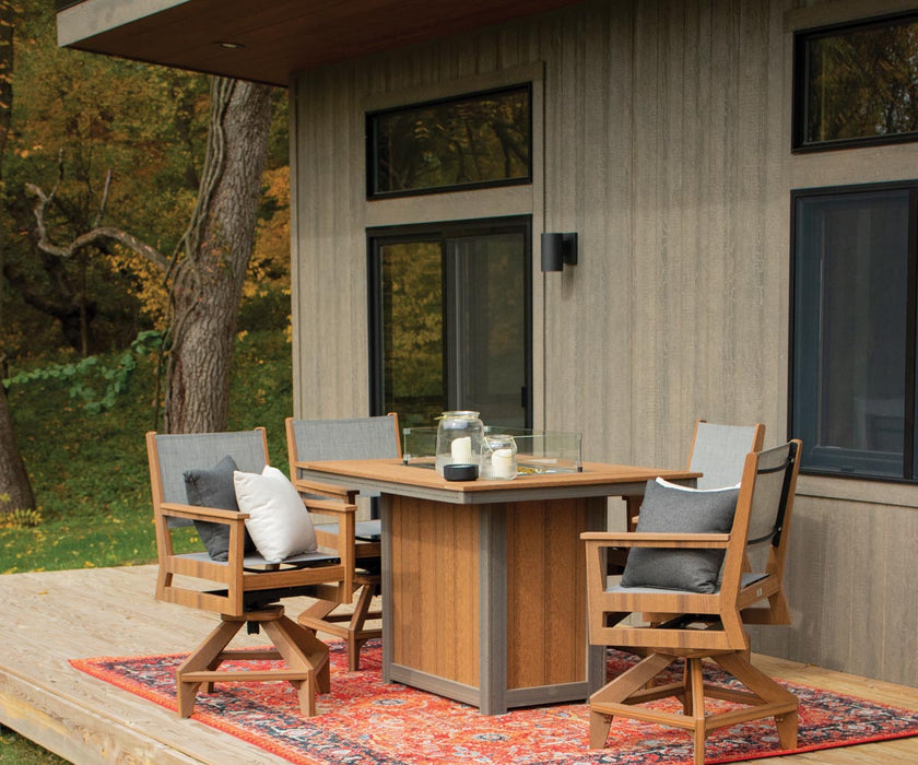 Berlin Gardens Donoma 44″ Round Dining Fire Pit Table