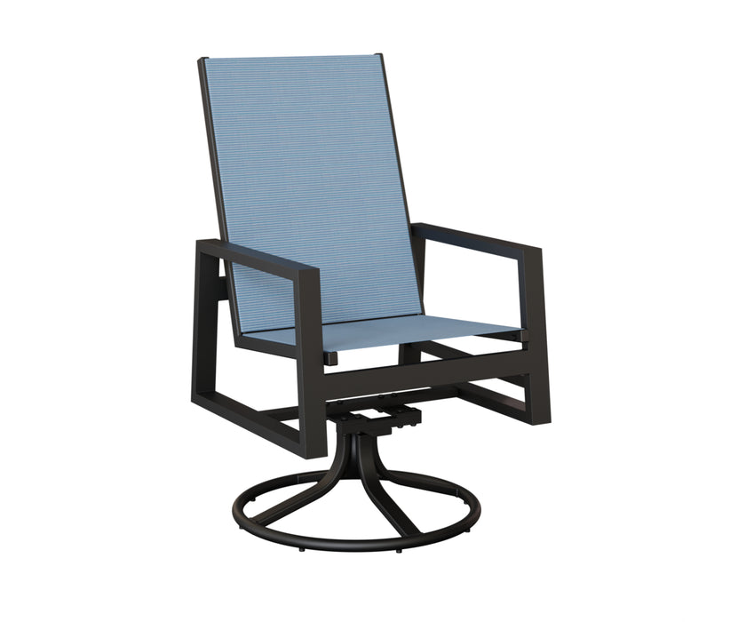 Berlin Gardens Vida High Back Swivel Rocker Dining Chair