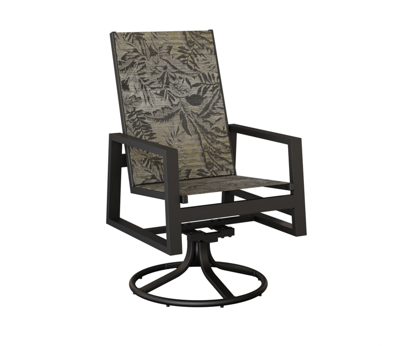 Berlin Gardens Vida High Back Swivel Rocker Dining Chair