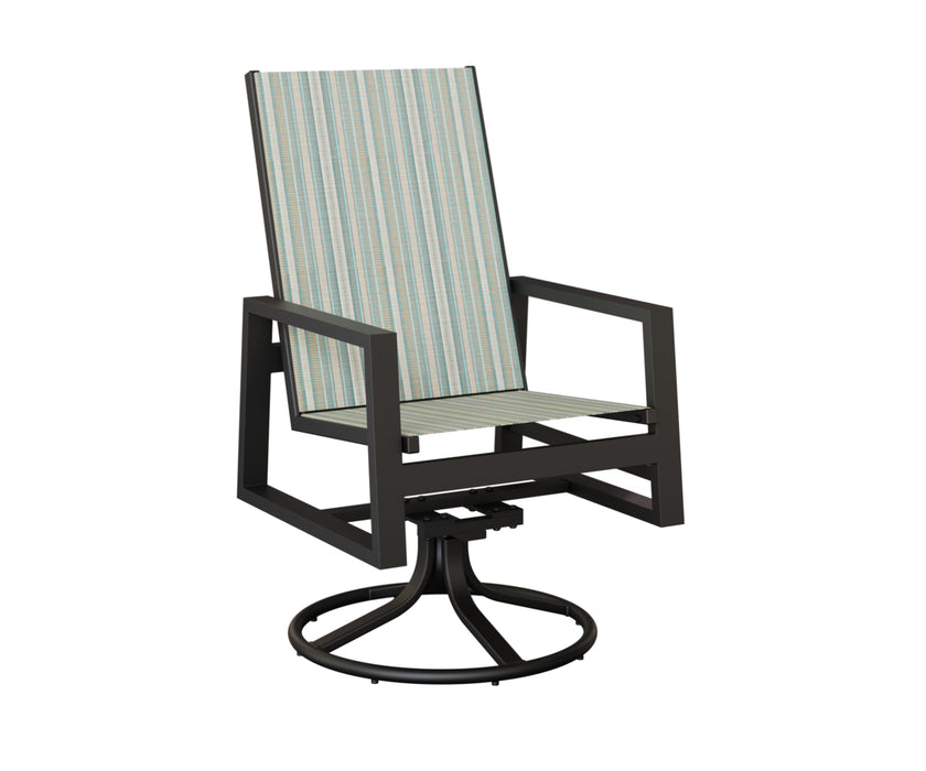 Berlin Gardens Vida High Back Swivel Rocker Dining Chair