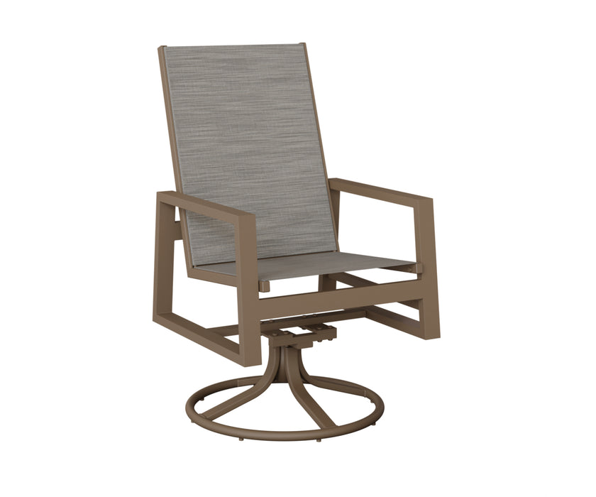 Berlin Gardens Vida High Back Swivel Rocker Dining Chair
