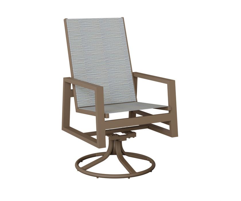 Berlin Gardens Vida High Back Swivel Rocker Dining Chair