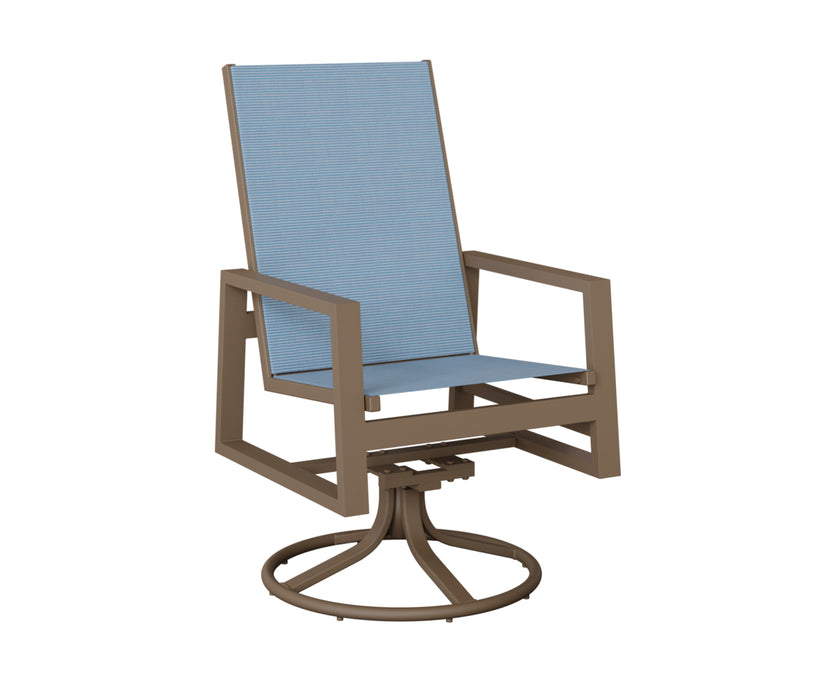 Berlin Gardens Vida High Back Swivel Rocker Dining Chair