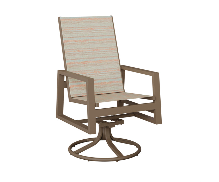Berlin Gardens Vida High Back Swivel Rocker Dining Chair