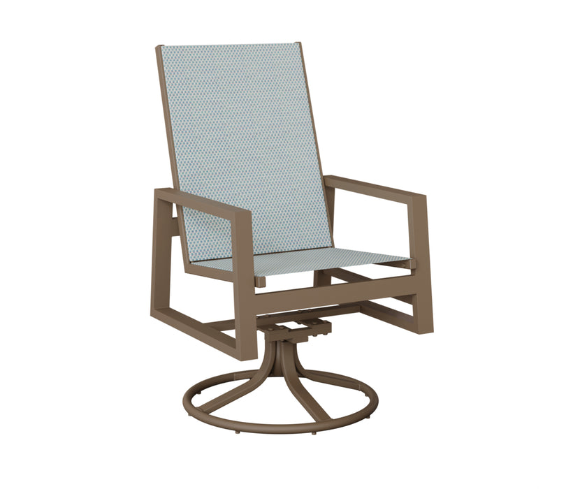Berlin Gardens Vida High Back Swivel Rocker Dining Chair