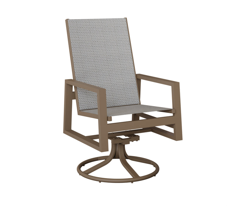 Berlin Gardens Vida High Back Swivel Rocker Dining Chair