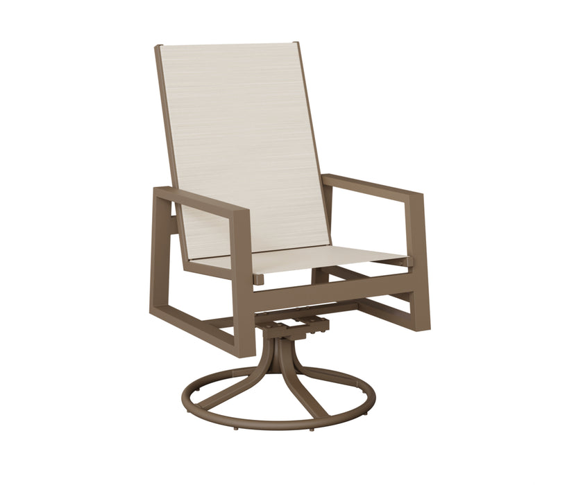 Berlin Gardens Vida High Back Swivel Rocker Dining Chair