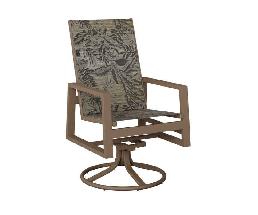 Berlin Gardens Vida High Back Swivel Rocker Dining Chair