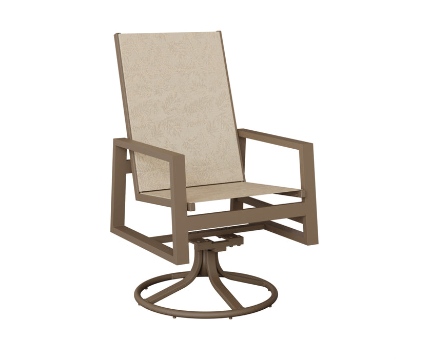 Berlin Gardens Vida High Back Swivel Rocker Dining Chair