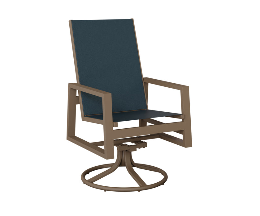Berlin Gardens Vida High Back Swivel Rocker Dining Chair