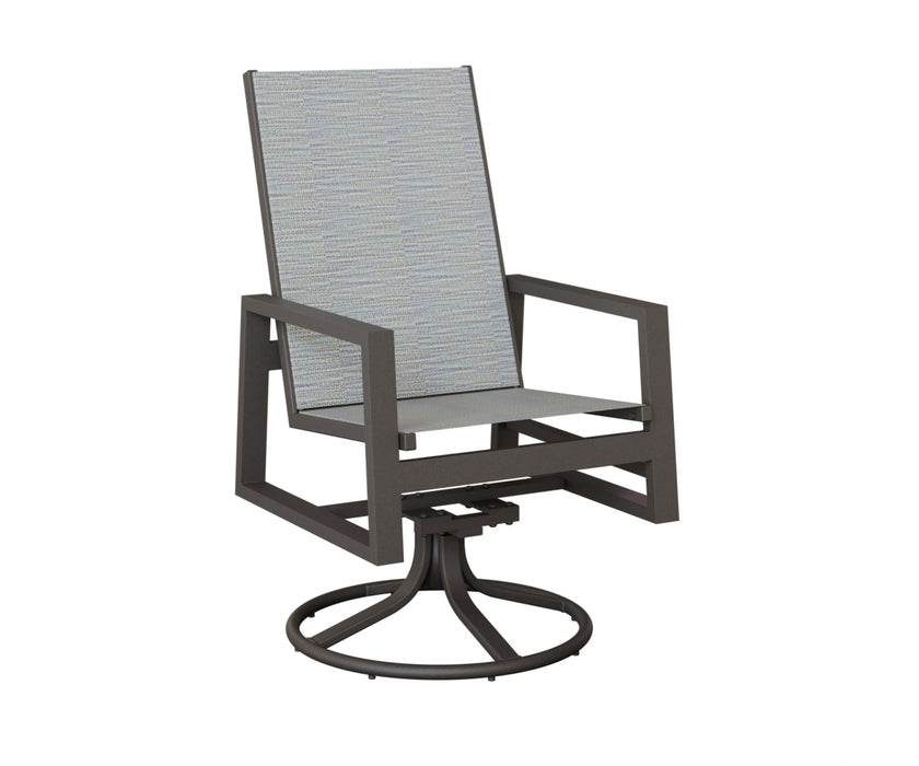 Berlin Gardens Vida High Back Swivel Rocker Dining Chair