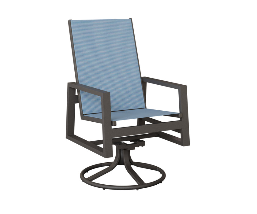 Berlin Gardens Vida High Back Swivel Rocker Dining Chair