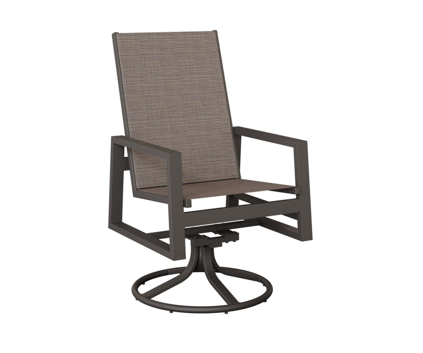 Berlin Gardens Vida High Back Swivel Rocker Dining Chair