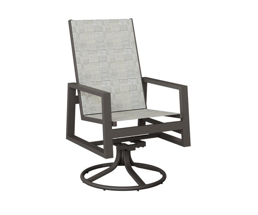 Berlin Gardens Vida High Back Swivel Rocker Dining Chair
