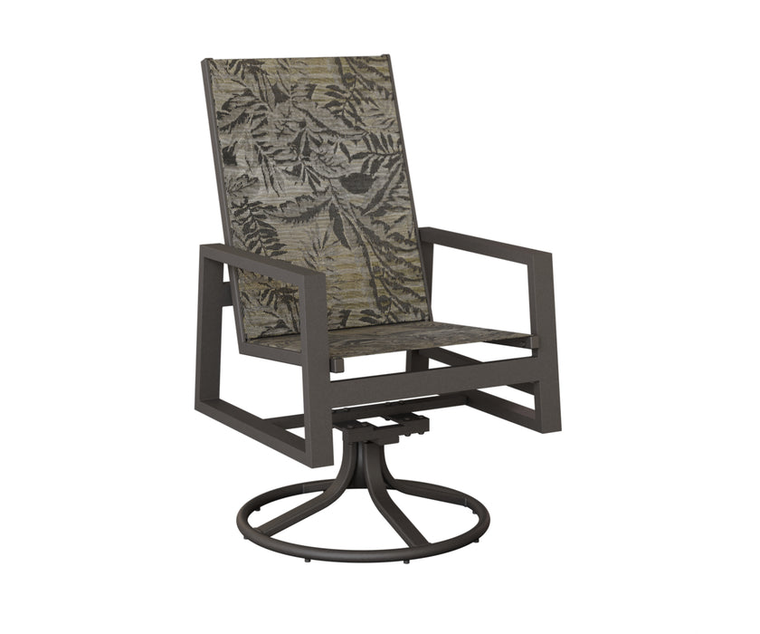 Berlin Gardens Vida High Back Swivel Rocker Dining Chair