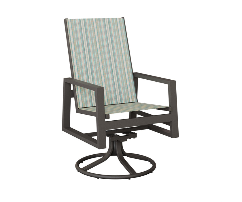 Berlin Gardens Vida High Back Swivel Rocker Dining Chair