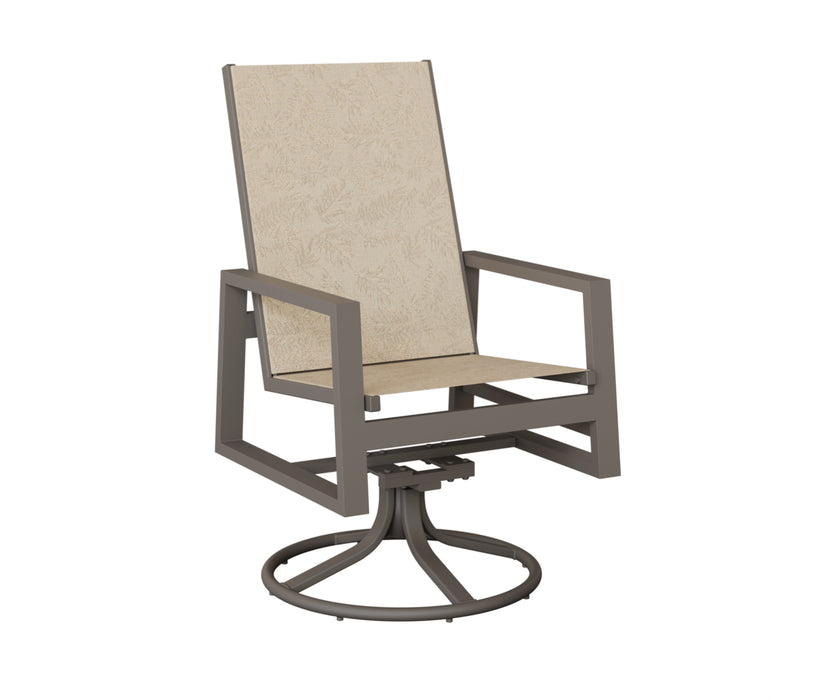 Berlin Gardens Vida High Back Swivel Rocker Dining Chair