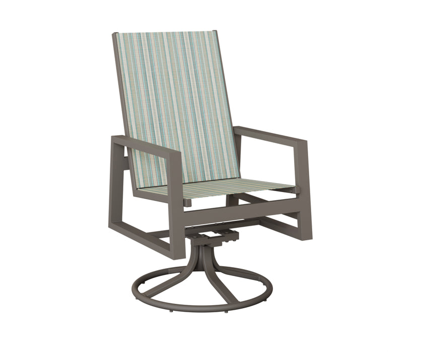 Berlin Gardens Vida High Back Swivel Rocker Dining Chair