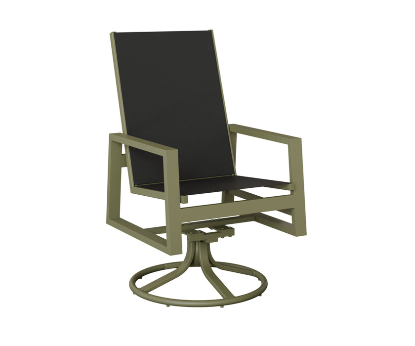 Berlin Gardens Vida High Back Swivel Rocker Dining Chair