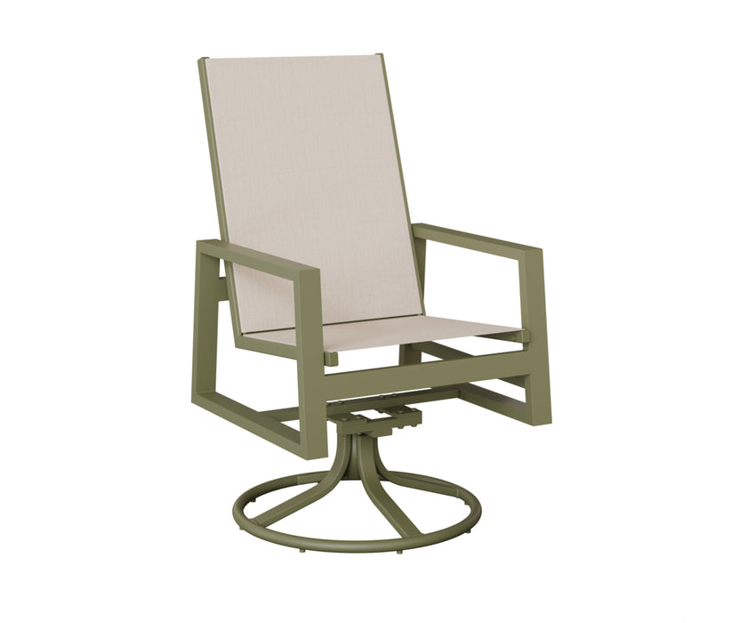 Berlin Gardens Vida High Back Swivel Rocker Dining Chair