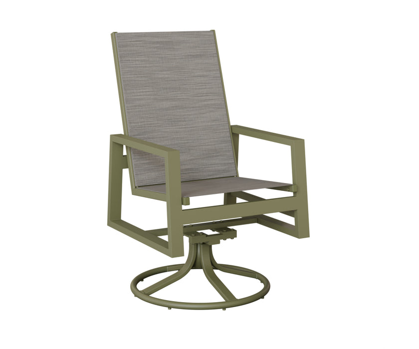 Berlin Gardens Vida High Back Swivel Rocker Dining Chair