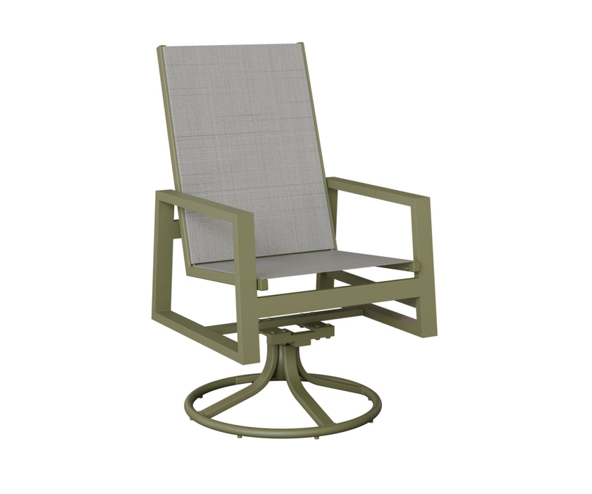 Berlin Gardens Vida High Back Swivel Rocker Dining Chair