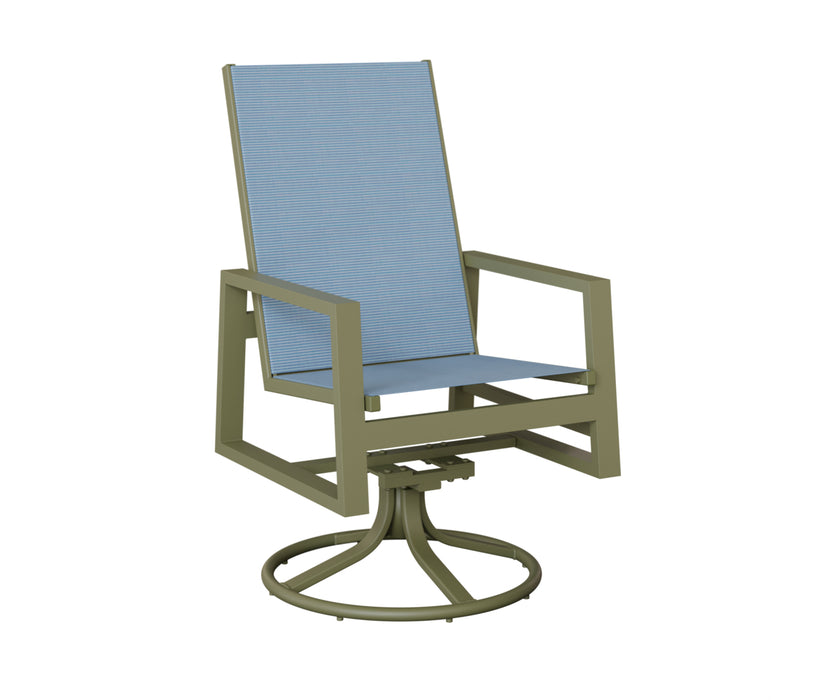 Berlin Gardens Vida High Back Swivel Rocker Dining Chair