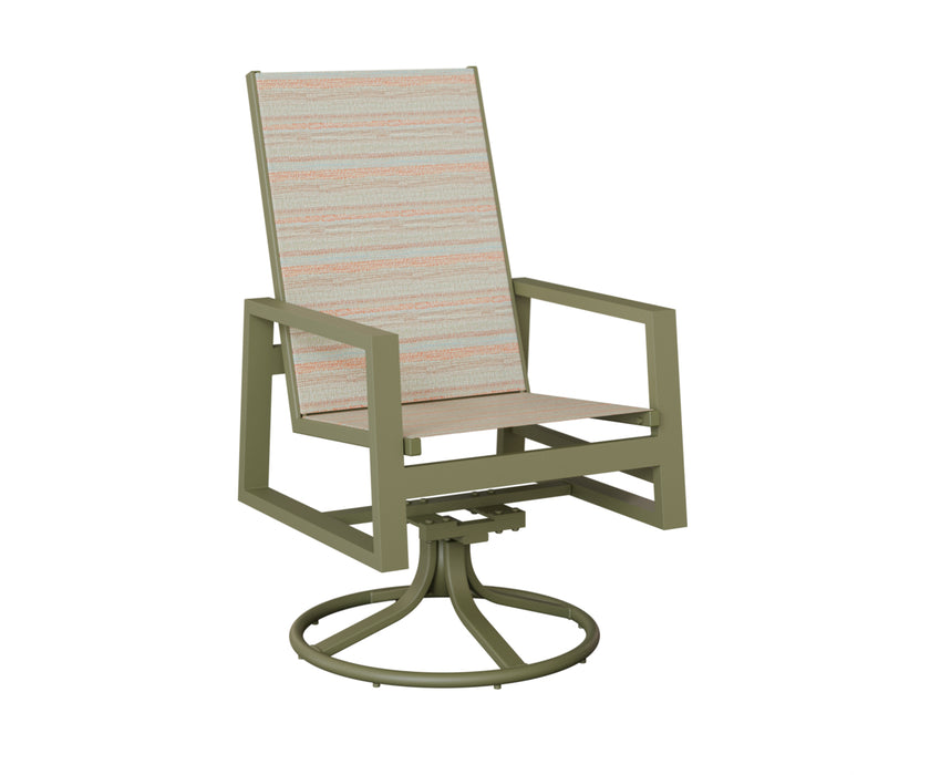 Berlin Gardens Vida High Back Swivel Rocker Dining Chair