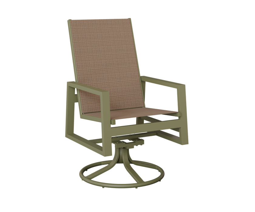 Berlin Gardens Vida High Back Swivel Rocker Dining Chair
