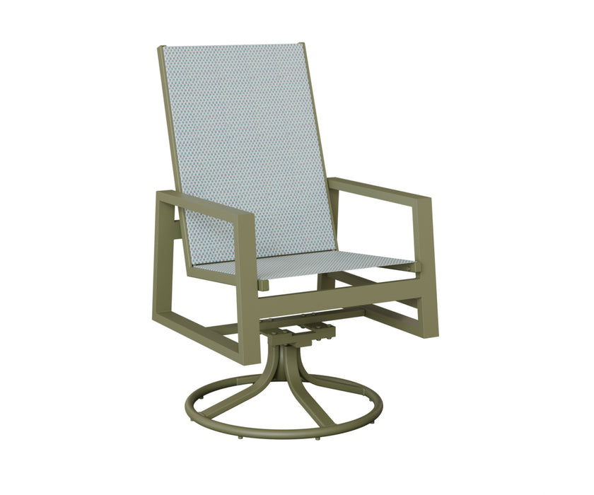 Berlin Gardens Vida High Back Swivel Rocker Dining Chair