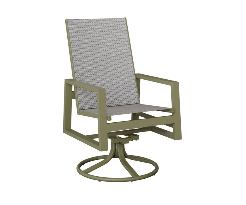 Berlin Gardens Vida High Back Swivel Rocker Dining Chair