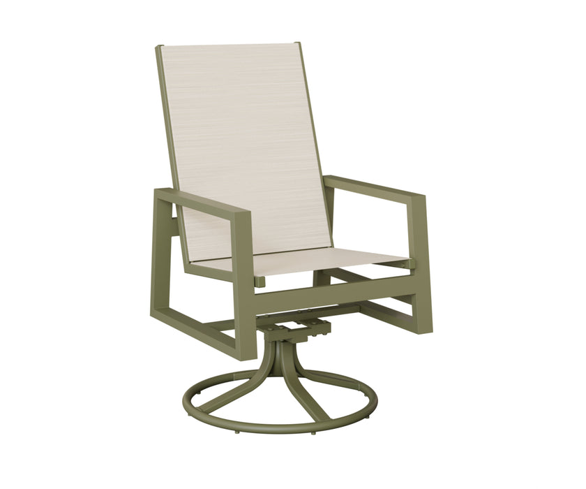 Berlin Gardens Vida High Back Swivel Rocker Dining Chair