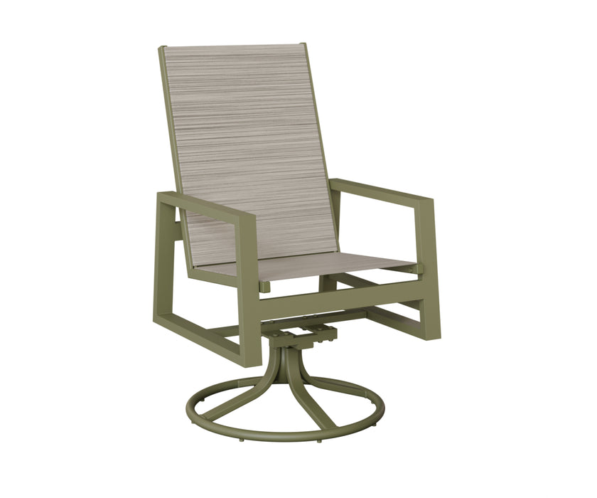Berlin Gardens Vida High Back Swivel Rocker Dining Chair