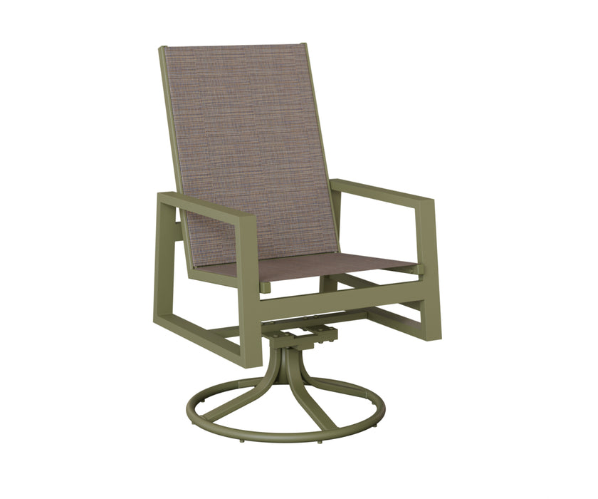 Berlin Gardens Vida High Back Swivel Rocker Dining Chair