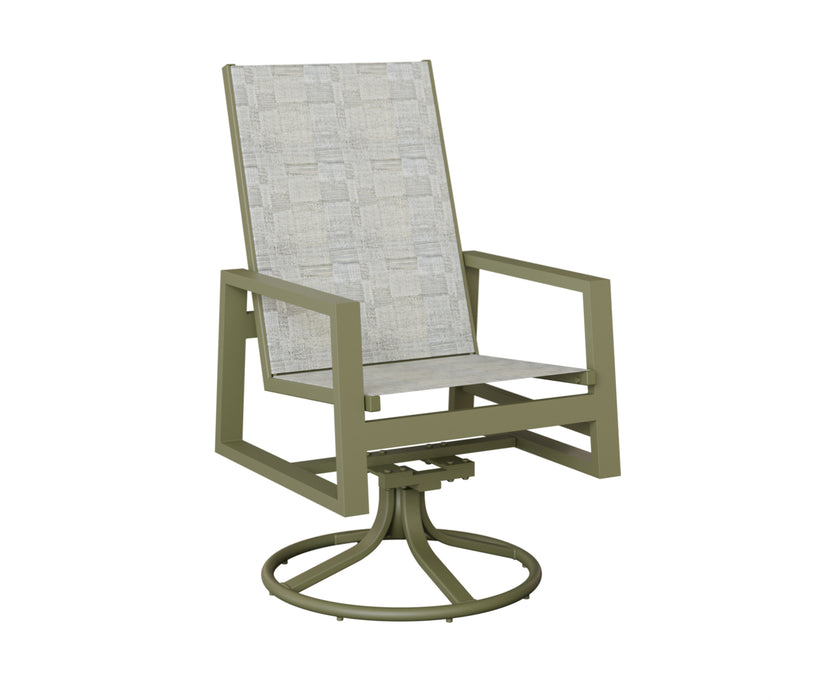 Berlin Gardens Vida High Back Swivel Rocker Dining Chair