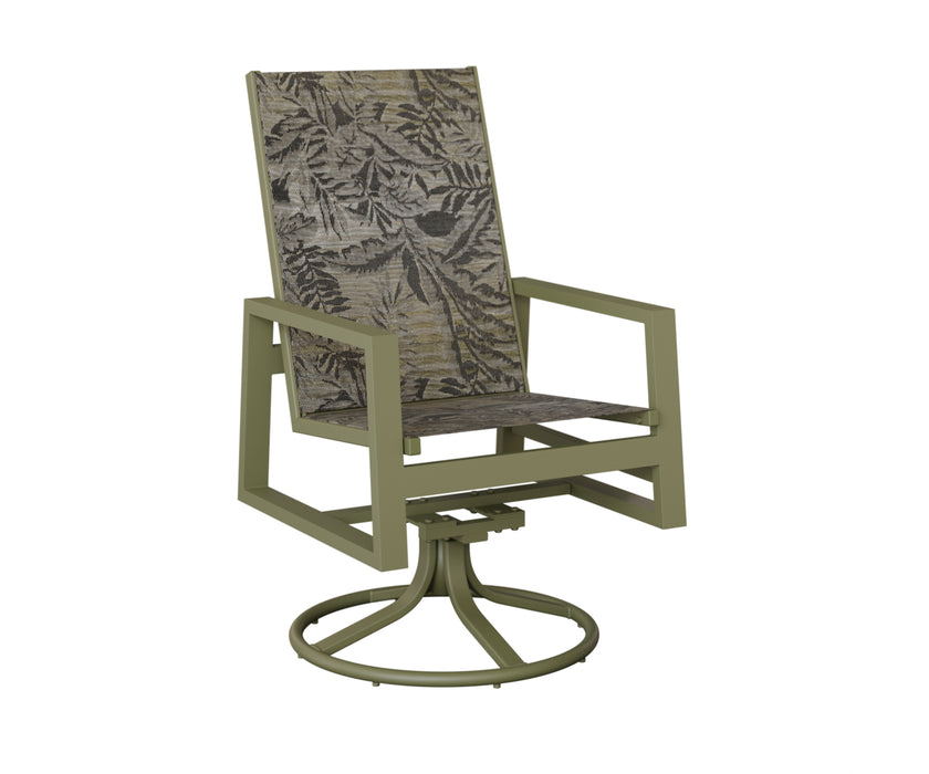 Berlin Gardens Vida High Back Swivel Rocker Dining Chair
