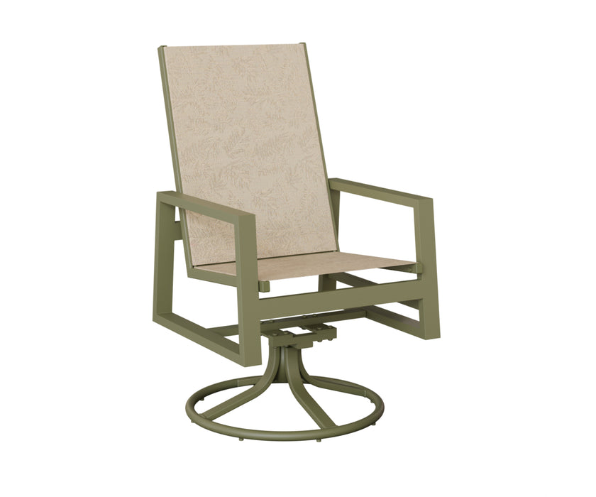 Berlin Gardens Vida High Back Swivel Rocker Dining Chair