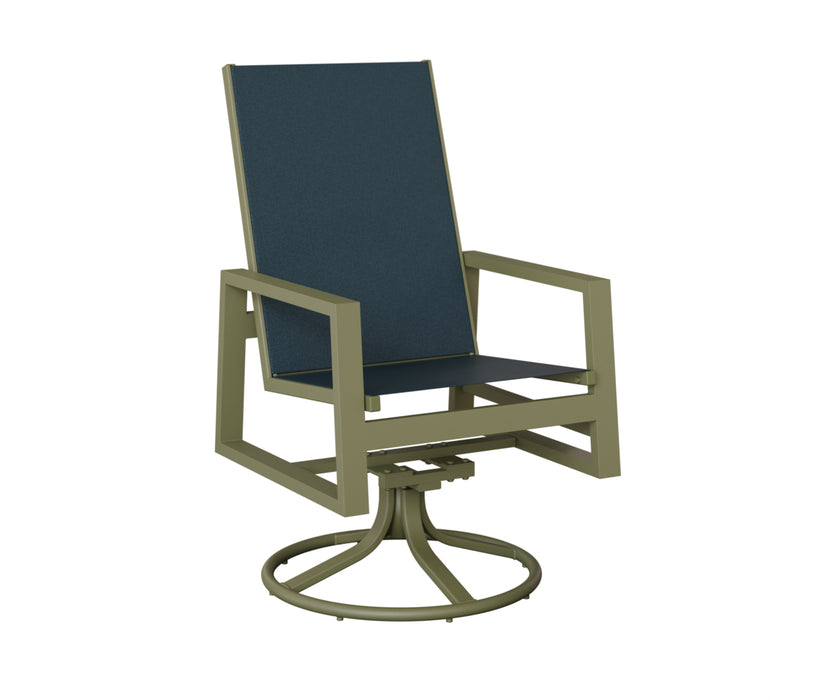 Berlin Gardens Vida High Back Swivel Rocker Dining Chair