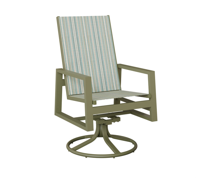 Berlin Gardens Vida High Back Swivel Rocker Dining Chair