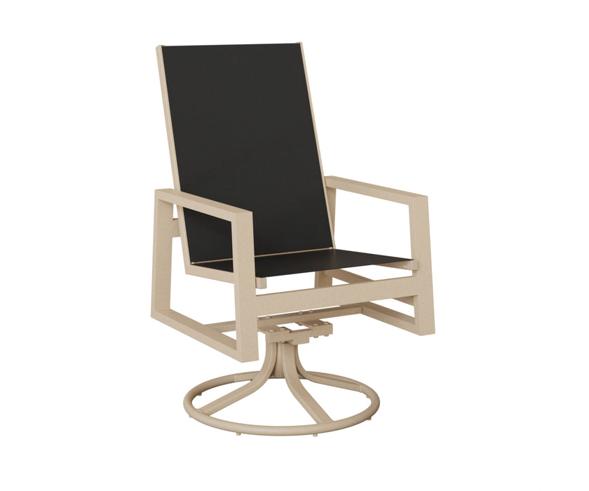 Berlin Gardens Vida High Back Swivel Rocker Dining Chair