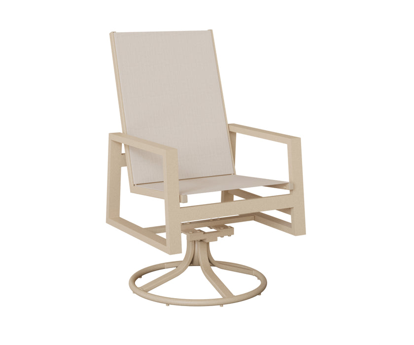 Berlin Gardens Vida High Back Swivel Rocker Dining Chair