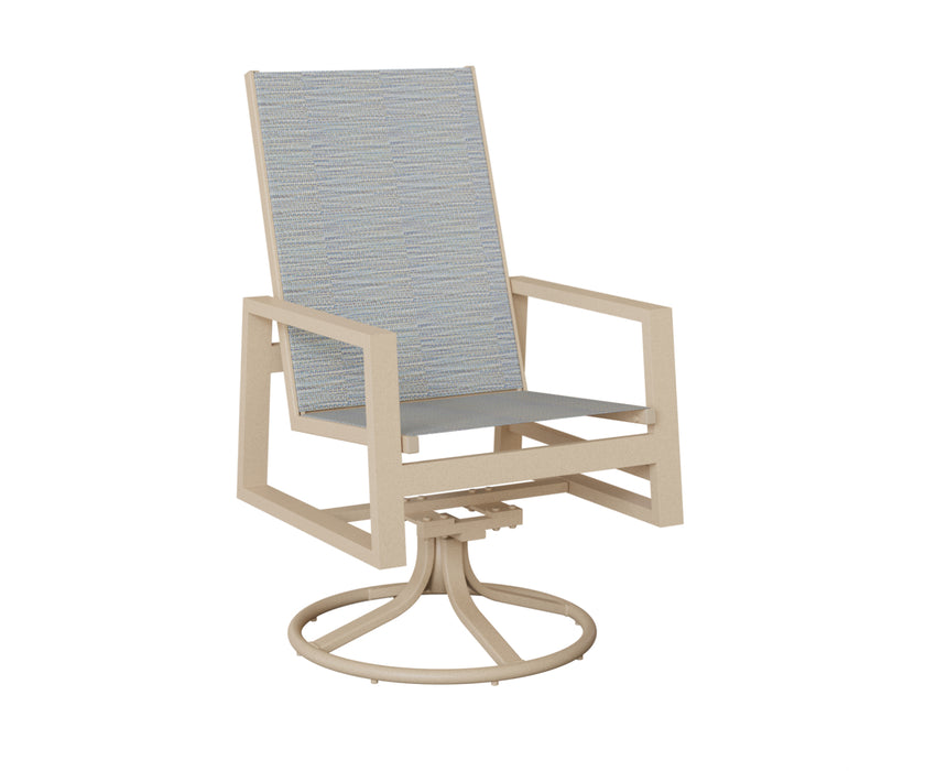 Berlin Gardens Vida High Back Swivel Rocker Dining Chair