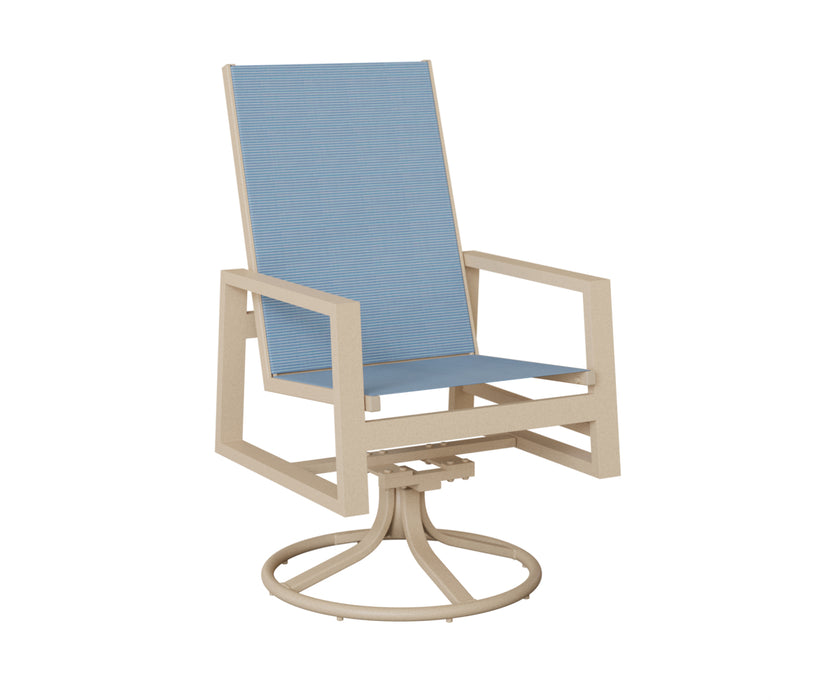 Berlin Gardens Vida High Back Swivel Rocker Dining Chair