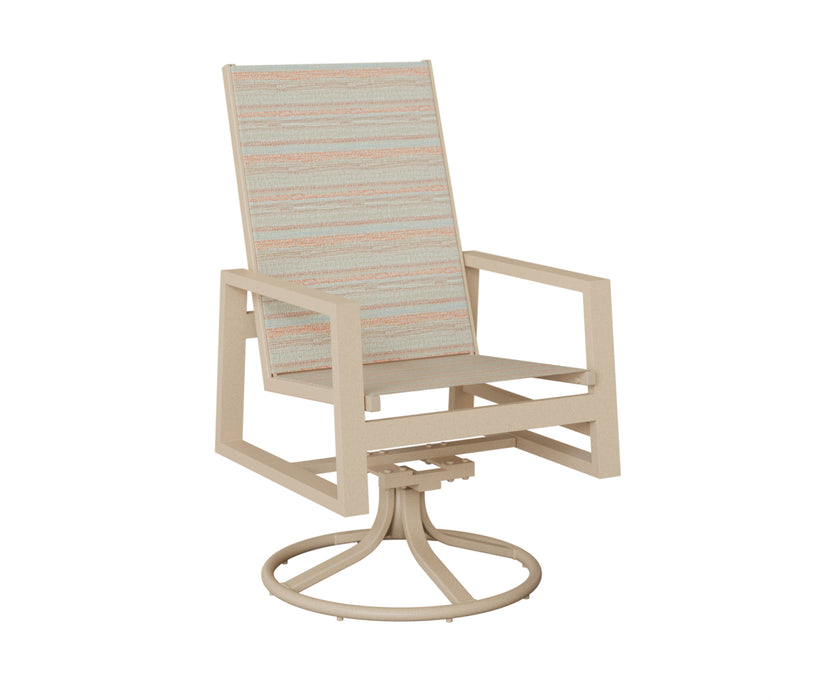 Berlin Gardens Vida High Back Swivel Rocker Dining Chair