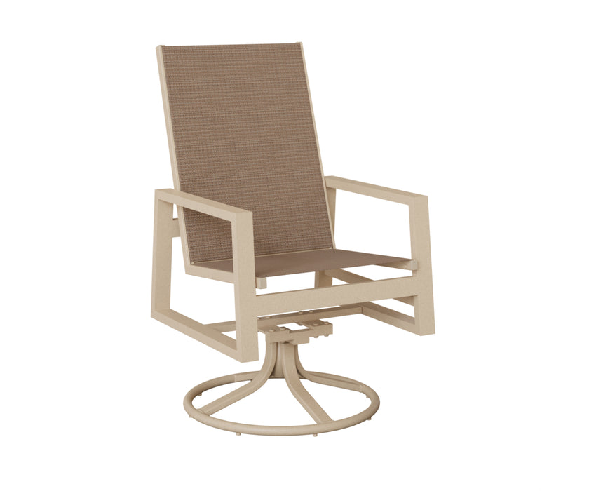 Berlin Gardens Vida High Back Swivel Rocker Dining Chair