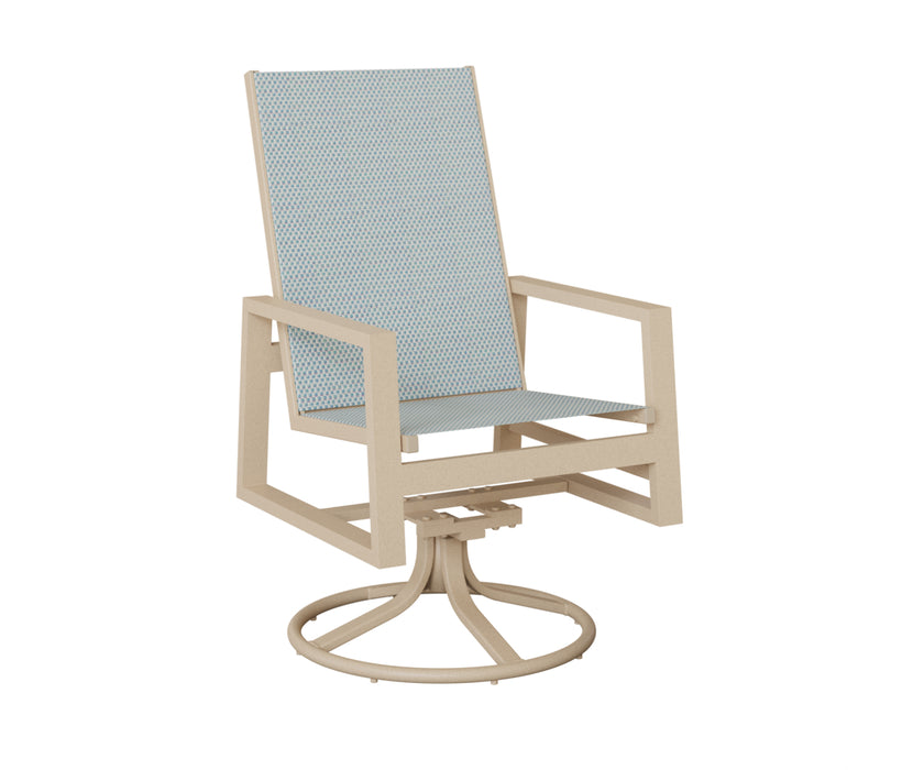 Berlin Gardens Vida High Back Swivel Rocker Dining Chair