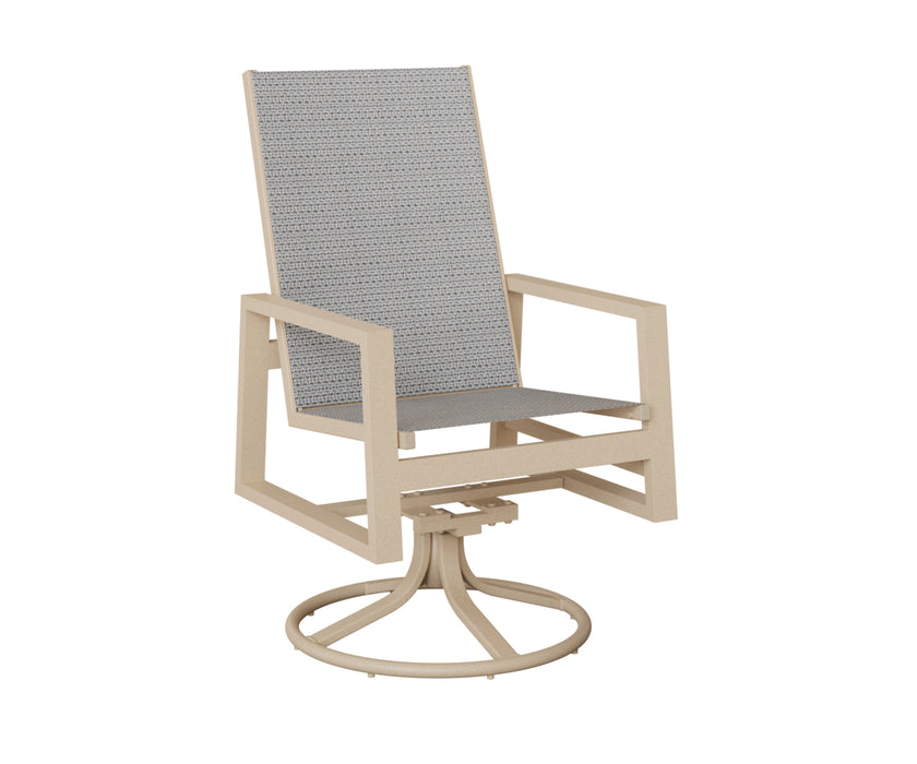 Berlin Gardens Vida High Back Swivel Rocker Dining Chair
