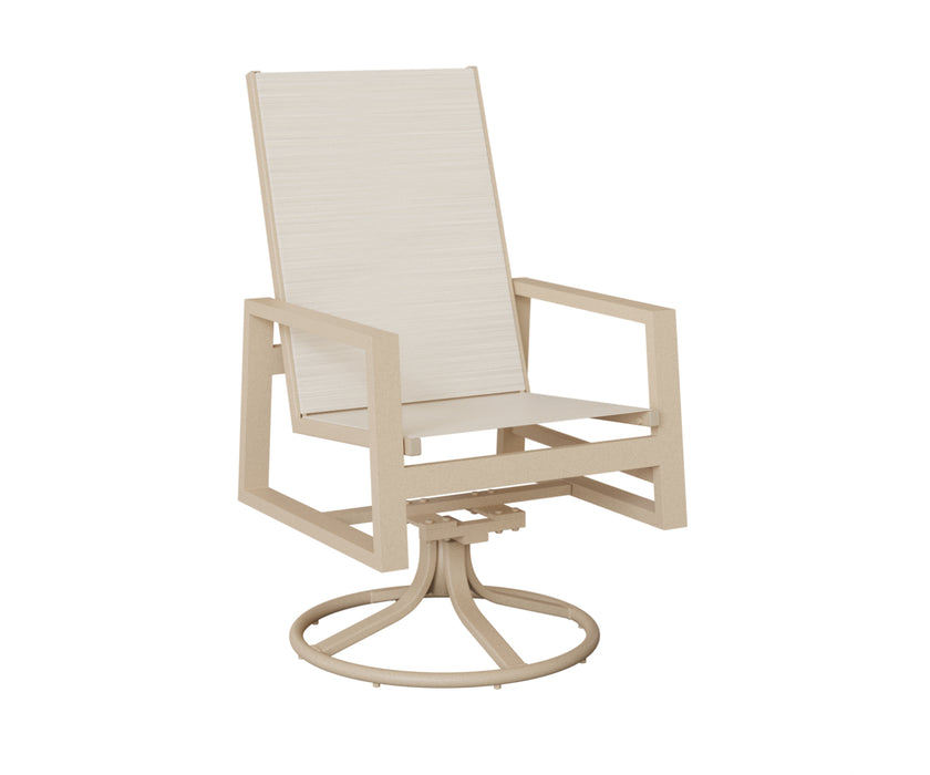 Berlin Gardens Vida High Back Swivel Rocker Dining Chair